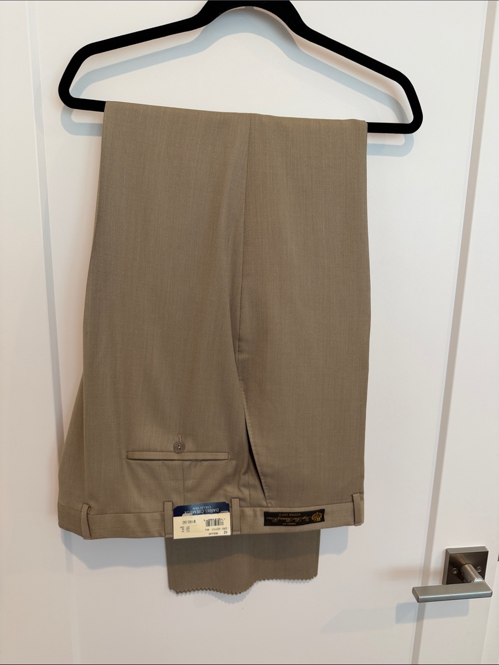 NWT Daniel Cremieux 100% worsted Wool Super 120s dress  Pants Size 42 Tan Khaki